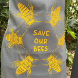 Apron - 100% cotton - Save our Bees - 50% off SALE