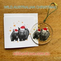 Christmas ornament + matching card set