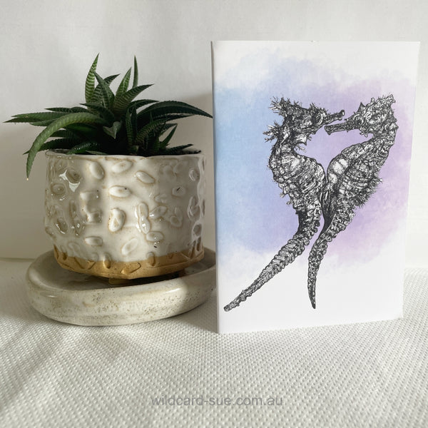 Seahorse Card - Chris and Gladis in Love - Splashy