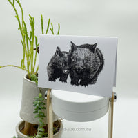 Wombat card - David and Betty Wombat