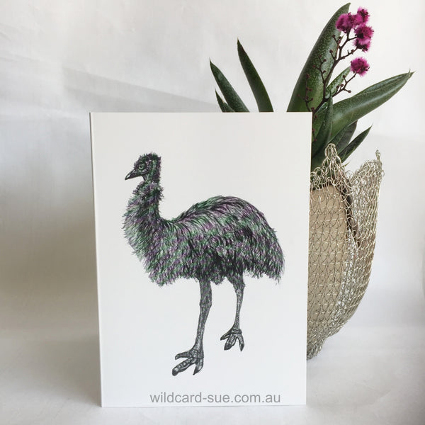 Emu card - Fluffy the Emu